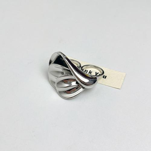 Zinc Alloy Double Chain Link Finger Ring plated fashion jewelry & for woman US Ring Sold By PC