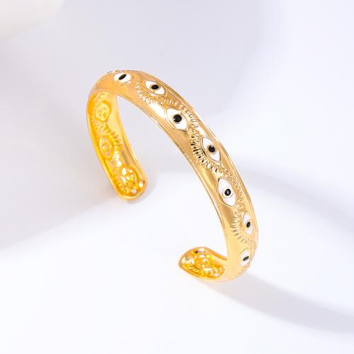 Lo zinco in lega Bangle Jewelry, lega in zinco, placcato, per la donna & smalto, oro, Venduto da PC