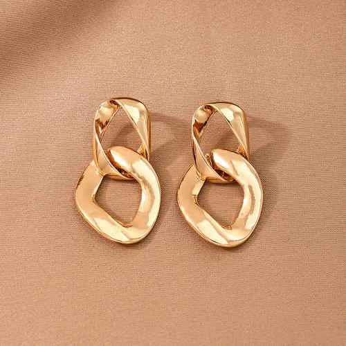 Lo zinco in lega Stud Earring, lega in zinco, placcato, per la donna, oro, Venduto da coppia