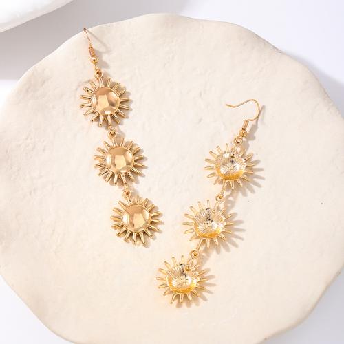 Zinc Alloy Drop Earrings plated for woman gold Sold By Pair