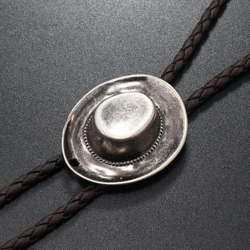 PU Leather Cord Necklace Zinc Alloy with PU Leather handmade & for man Sold By PC