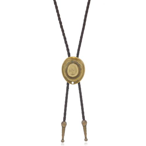 PU Leather Cord Necklace with Zinc Alloy handmade vintage & for man Sold By PC