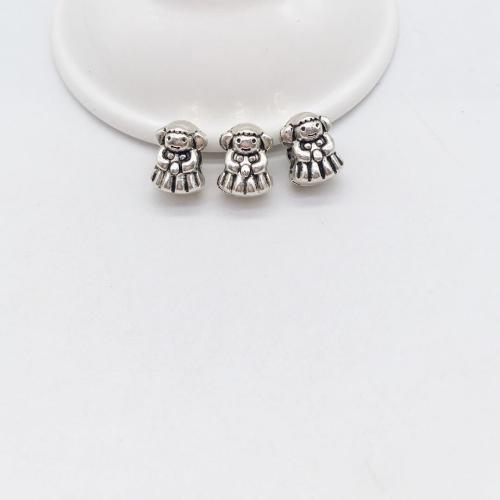 Zinc Alloy Jewelry Beads Girl antique silver color plated DIY Sold By Bag