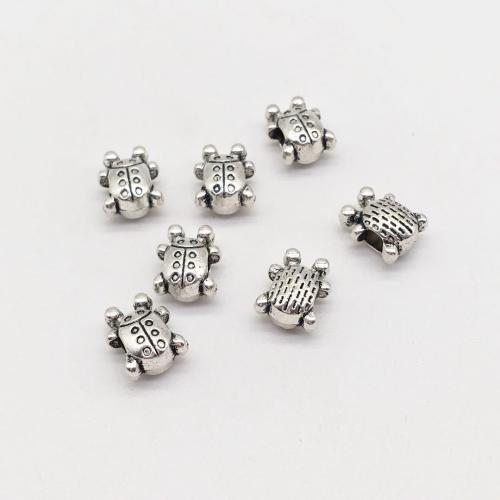 Zinc Alloy Animal Beads Insect antique silver color plated DIY Sold By Bag