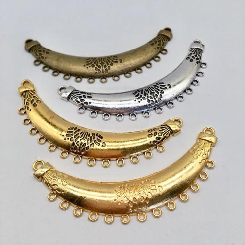 Zinc Alloy Connector Moon plated 2/13 loop & DIY Sold By Bag