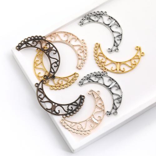 Zinc Alloy Connector Moon plated 2/9 loop & DIY Sold By Bag