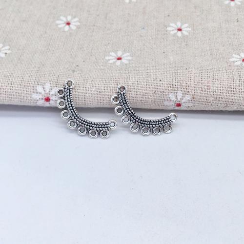 Zinc Alloy Connector antique silver color plated DIY & 1/1 loop Sold By Bag