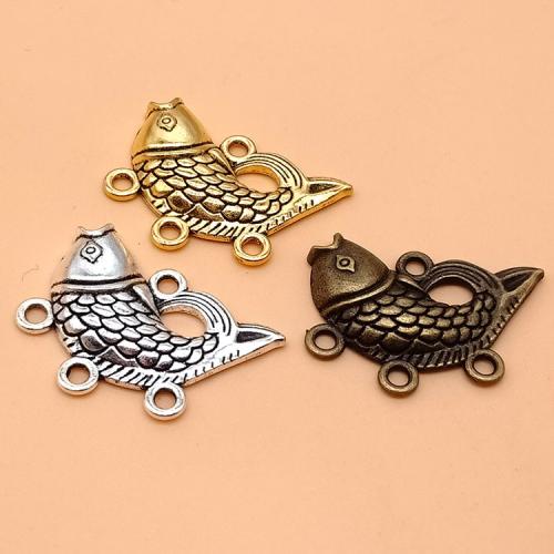 Animal Zinc Alloy Connector Fish plated DIY & 1/3 loop Sold By Bag