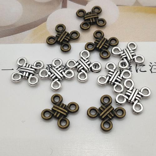 Zinc Alloy Connector Chinese Knot plated DIY & 1/3 loop Sold By Bag