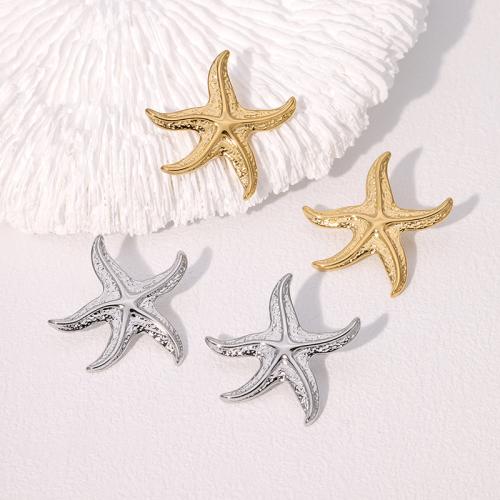 Stainless Steel Stud Earrings 304 Stainless Steel Starfish fashion jewelry & for woman Sold By Pair