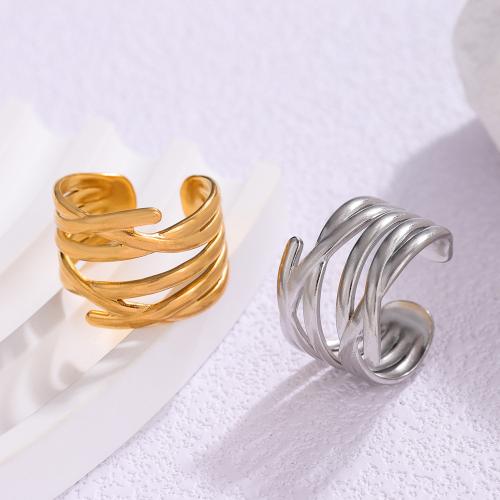 Vinger Ring in edelstaal, 304 roestvrij staal, Verstelbare & mode sieraden & voor vrouw, meer kleuren voor de keuze, Verkocht door PC