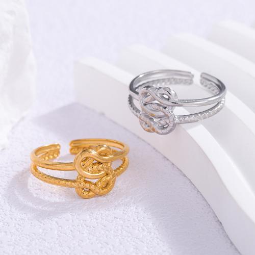 Vinger Ring in edelstaal, 304 roestvrij staal, Verstelbare & mode sieraden & voor vrouw, meer kleuren voor de keuze, Verkocht door PC