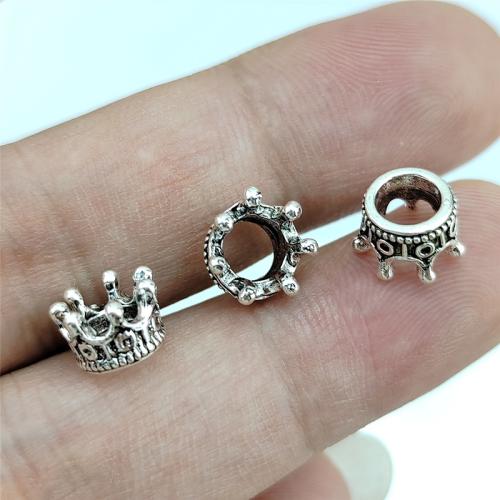 Zinc Alloy Jewelry Beads Crown antique silver color plated DIY nickel lead & cadmium free Sold By Bag