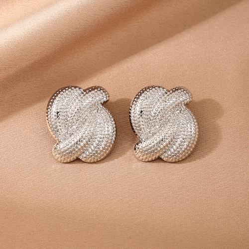 Lo zinco in lega Stud Earring, lega in zinco, placcato, per la donna, nessuno, Venduto da coppia