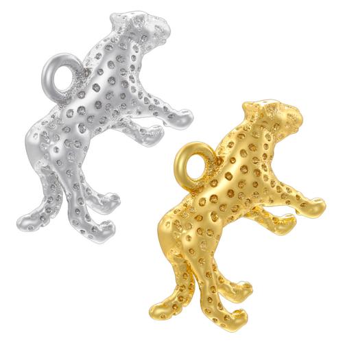 Brass Jewelry Pendants Leopard plated DIY Sold By PC