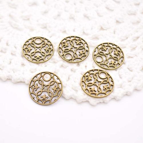 Zinc Alloy Pendants Round antique bronze color plated DIY 20mm Sold By Bag