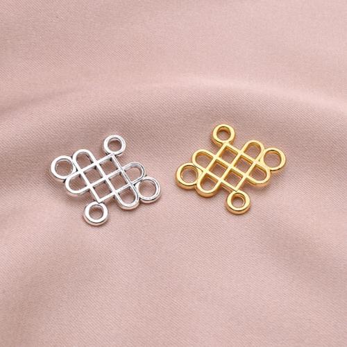 Zinc Alloy Connector Chinese Knot plated DIY & 1/3 loop Sold By Bag