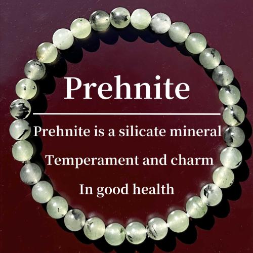 Prehnite Βραχιόλι, Γύρος, χειροποίητο, κοσμήματα μόδας & για άνδρες και γυναίκες, beads length 6mm, Μήκος Περίπου 6.3-7.87 inch, Sold Με PC