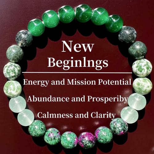 Gemstone Bracelets Green Dot Stone with Unakite Round handmade fashion jewelry & Unisex Length Approx 6.3-7.87 Inch Sold By PC