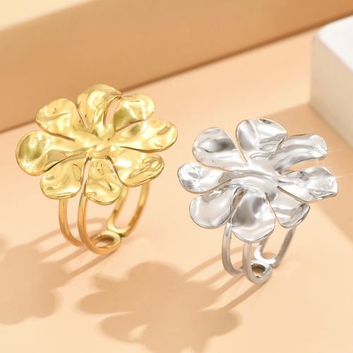 Stainless Steel Finger Ring 304 Stainless Steel Flower fashion jewelry & for woman US Ring Sold By PC