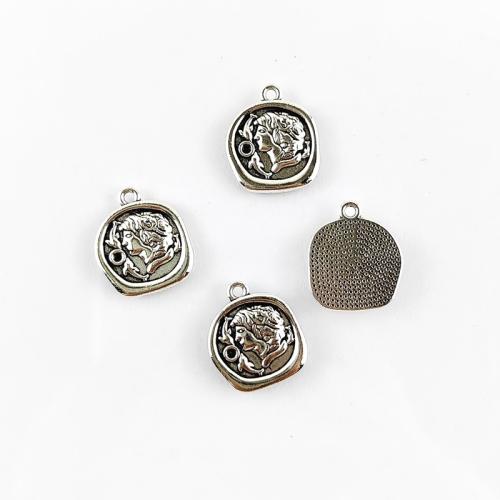 亜鉛合金ペンダント, 亜鉛合金, シルバーメッキ, DIY, ニッケル、鉛、カドミウムフリー, 16x18mm, 穴:約 1.5mm, 約 100パソコン/バッグ, 売り手 バッグ