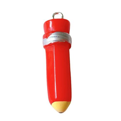 Resin Pendant with Iron pencil epoxy gel DIY red Approx Sold By Bag