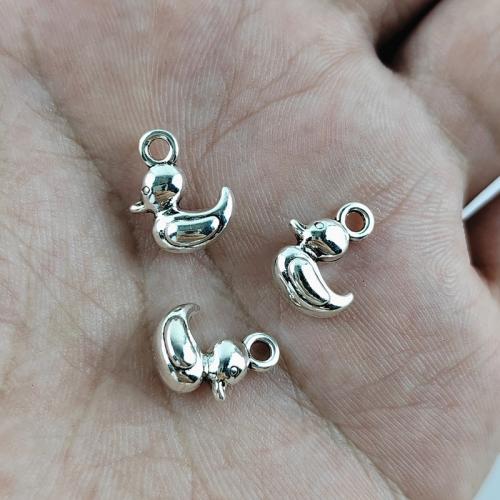 Zinc Alloy Animal Pendants Duck antique silver color plated DIY nickel lead & cadmium free Sold By Bag