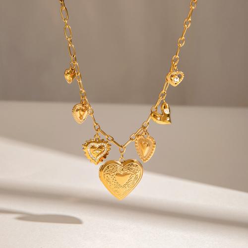 Stainless Steel Jewelry Necklace 304 Stainless Steel gold color plated fashion jewelry golden Sold By PC