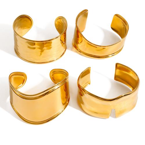 Stainless Steel Bangle 304 Stainless Steel gold color plated fashion jewelry golden Sold By PC