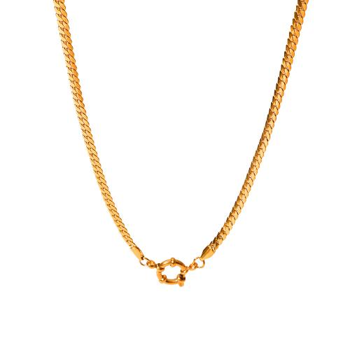 Stainless Steel Jewelry Necklace 304 Stainless Steel gold color plated fashion jewelry golden Sold By PC