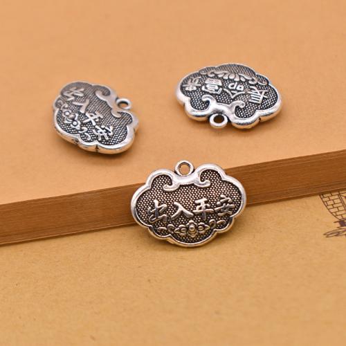 Zinc Alloy Pendants Longevity Lock antique silver color plated DIY Sold By Bag