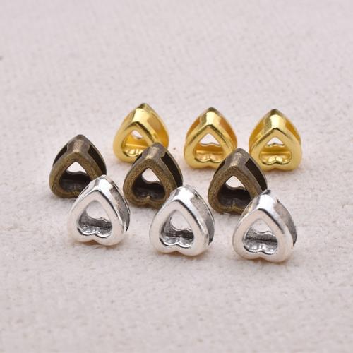 Zinklegering Heart Beads, Zinc Alloy, Hart, plated, DIY, meer kleuren voor de keuze, 9x8x5.50mm, 100pC's/Bag, Verkocht door Bag