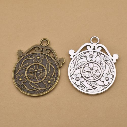 Zinc Alloy Pendant Cabochon Setting Round plated DIY 25mm Sold By Bag