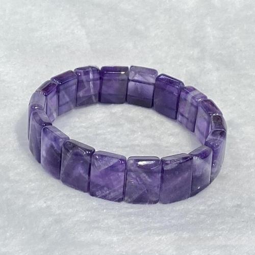 Amethyst Bracelet Geometrical Pattern polished fashion jewelry & Unisex Length Approx 6-7 Inch Sold By PC