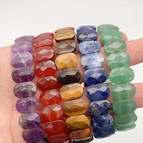 Gemstone Bracelet, Patrún Geoiméadrach, snasta, ábhair éagsúla do rogha & unisex & ilghnéitheach, Fad Thart 6-8 Inse, Díolta De réir PC