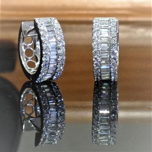 Cubic Zirconia Micro Pave Brass Earring plated micro pave cubic zirconia & for woman & hollow Sold By Pair