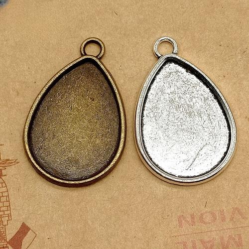 Zinc Alloy vedhæng Cabochon Setting, Teardrop, forgyldt, du kan DIY, flere farver til valg, 18x25mm, 100pc'er/Bag, Solgt af Bag