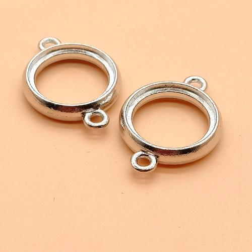 Zinc Alloy Connector Setting Round plated DIY & 1/1 loop 18mm Sold By Bag