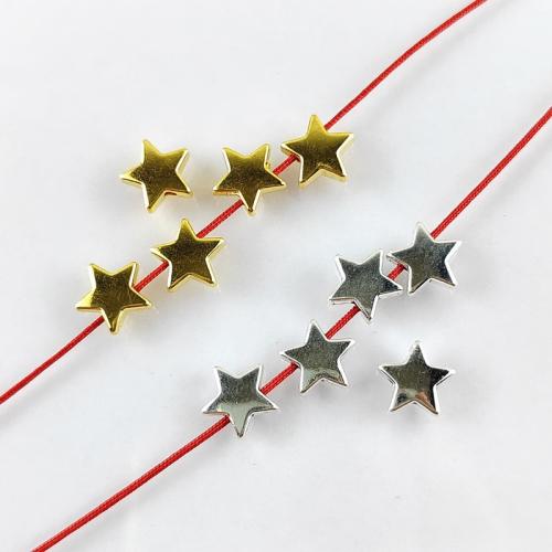 Zinc Alloy Jewelry Beads Star plated DIY Sold By Bag