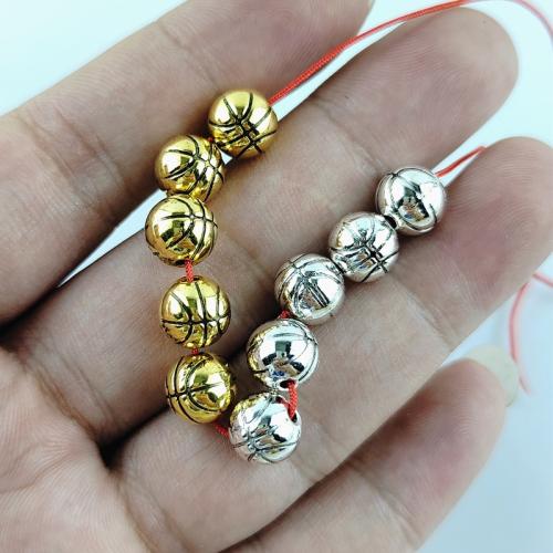 Zinc Alloy Jewelry Beads Basketball plated DIY 10mm Sold By Bag