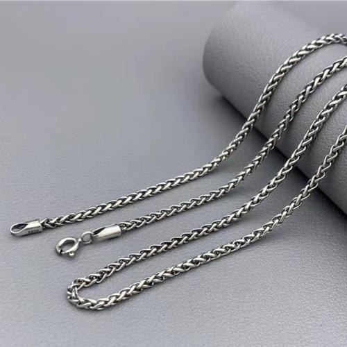 Sterling zilveren kettingen, 925 sterling zilver, verschillende lengte voor keuze & uniseks & verschillende grootte voor keus, Verkocht door PC