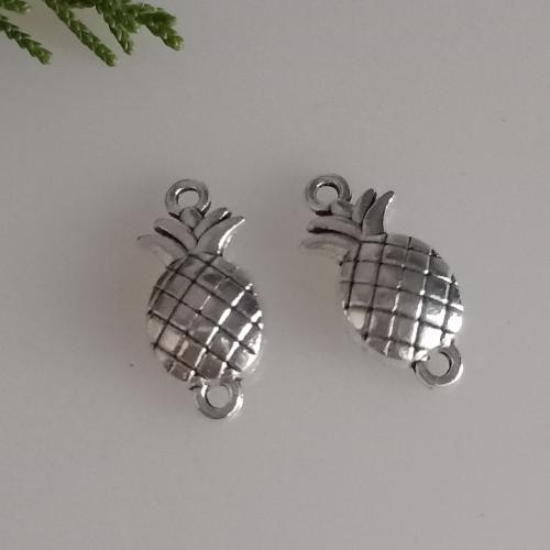 Zink Alloy Fruit Shape Hängen, Ananas, antik silver pläterad, DIY, nickel, bly och kadmium gratis, 10x21mm, Ca 100PC/Bag, Säljs av Bag