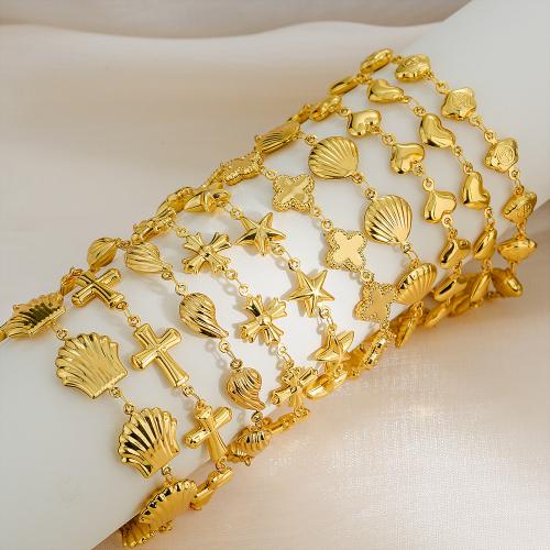 Stainless Steel Jewelry Bracelet 304 Stainless Steel gold color plated & for woman Sold By PC