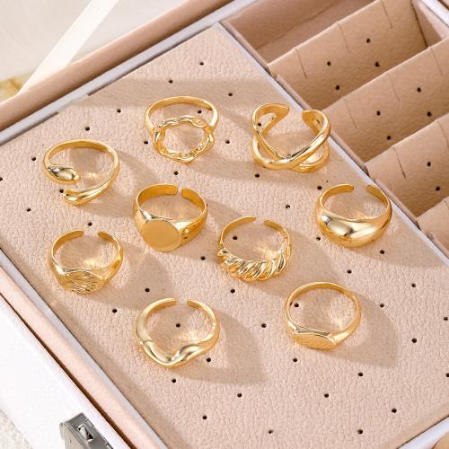 Zinc Alloy Finger Ring plated nine pieces & fashion jewelry nickel lead & cadmium free Sold By Set