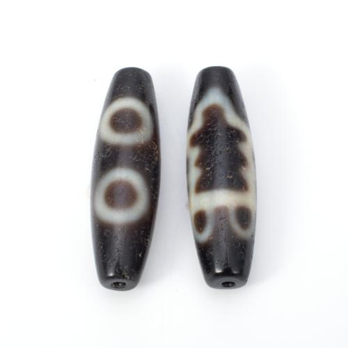 Ágata natural tibetano Dzi Beads, Ágata tibetana, DIY, 12x38mm, vendido por PC