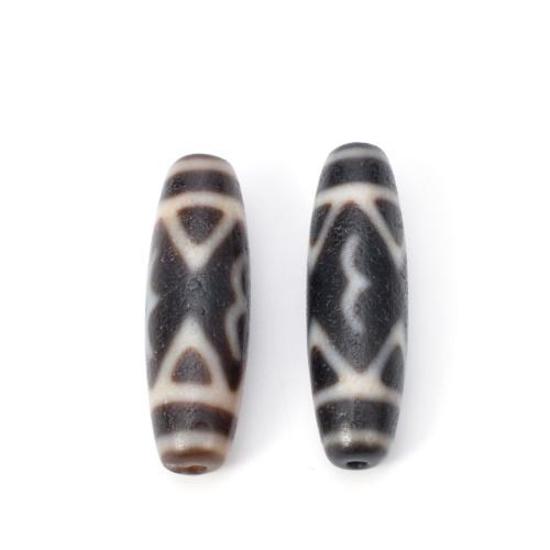 Naturlige tibetanske Agate Dzi Beads, Tibetansk agat, du kan DIY, 12x38mm, Solgt af PC