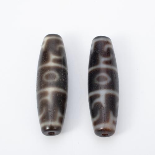 Naturlige tibetanske Agate Dzi Beads, Tibetansk agat, du kan DIY, 12x38mm, Solgt af PC