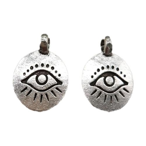 Zinc Alloy Pendler, Eye, antik sølv farve forgyldt, du kan DIY, 14x18mm, 100pc'er/Bag, Solgt af Bag