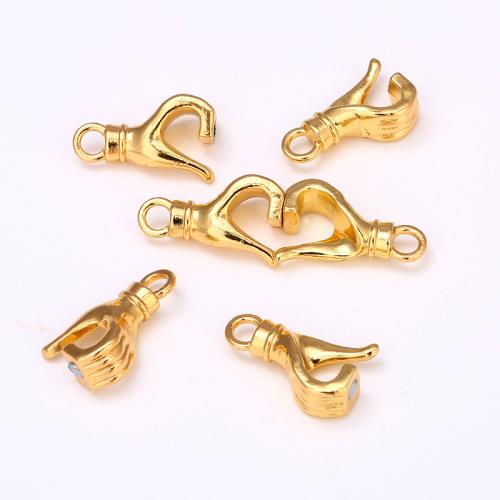 Zinc Alloy Hand Pendants plated DIY & double-hole Sold By Bag