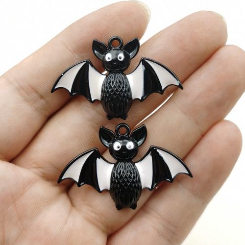 Zinc Alloy Enamel Pendants Bat plated DIY Sold By Bag